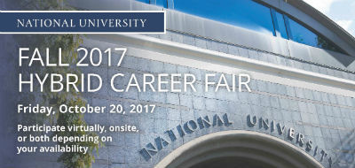 National University Hosting First Hybrid Fall Career Fair