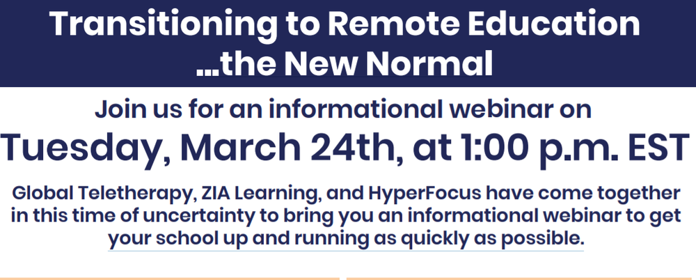 Transitioning To Remote Education | Sign Up For The March 24 Webinar