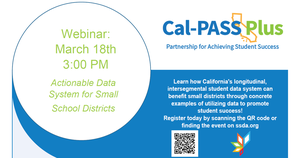 Actionable Data System For Small School Districts' Webinar