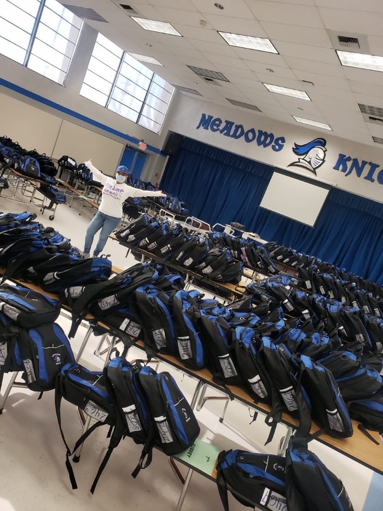 Meadows School Celebrating New Laptops